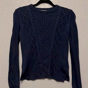 Pretty, Navy, Cable Knit Sweater